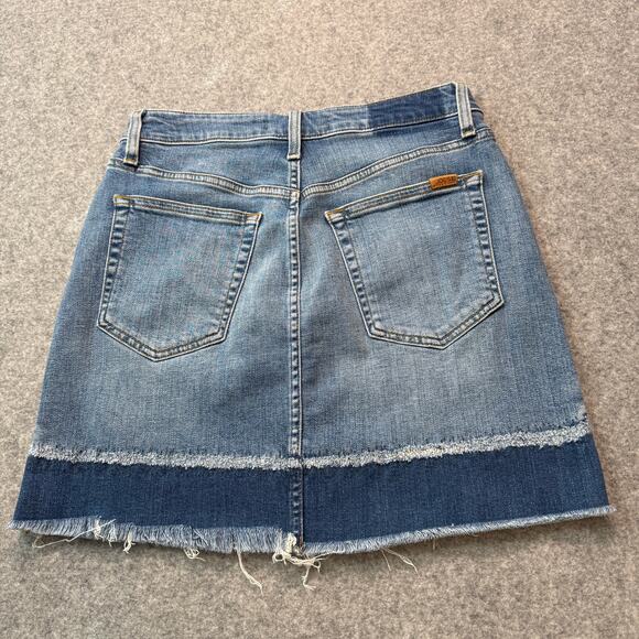 Women's Joe's Jeans The Wasteland High‎ Rise Denim Patchwork Mini Skirt Size 28 - Picture 6 of 8